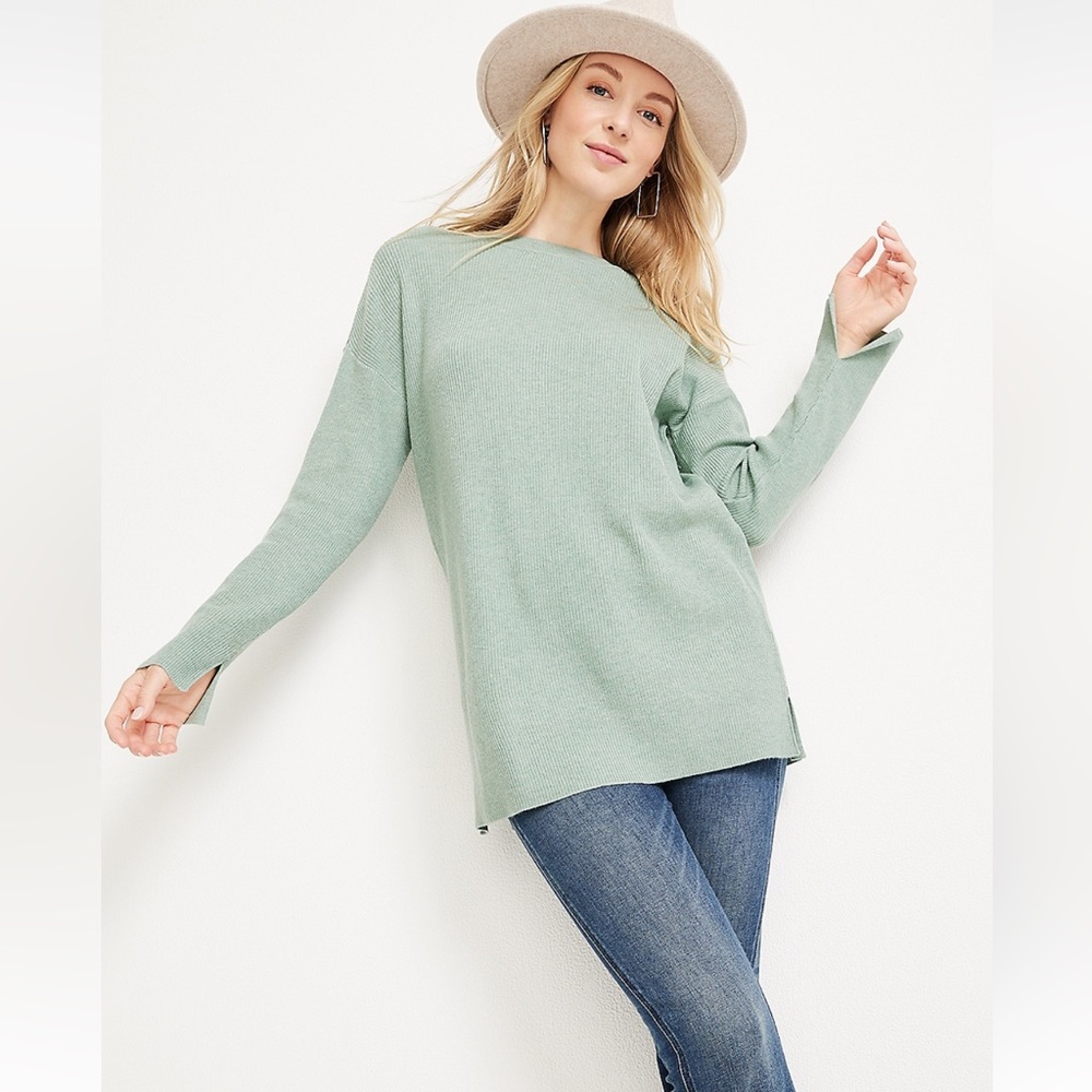 Sage mint green tunic sweater